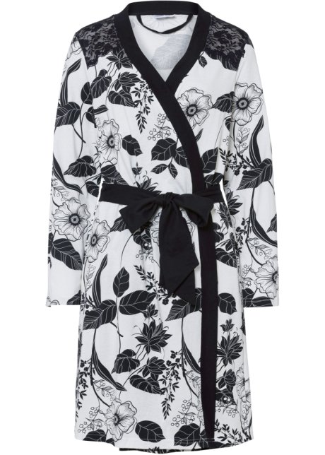 geïrriteerd raken Afscheiden ik zal sterk zijn Elegante kimono badjas met een strikceintuur - wolwit gedessineerd
