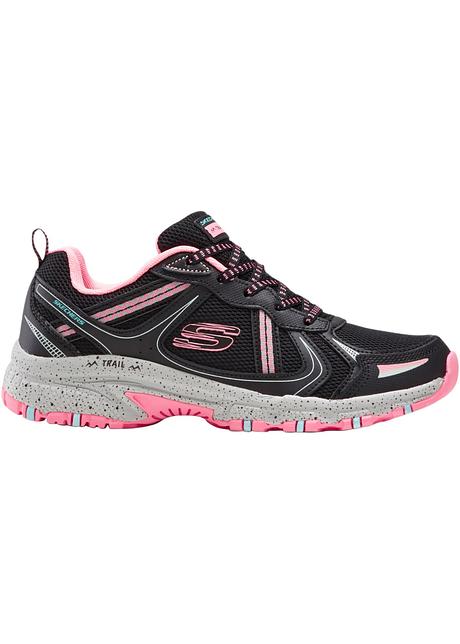 Trendy, lange wandelschoenen met kleuraccenten - zwart/pink