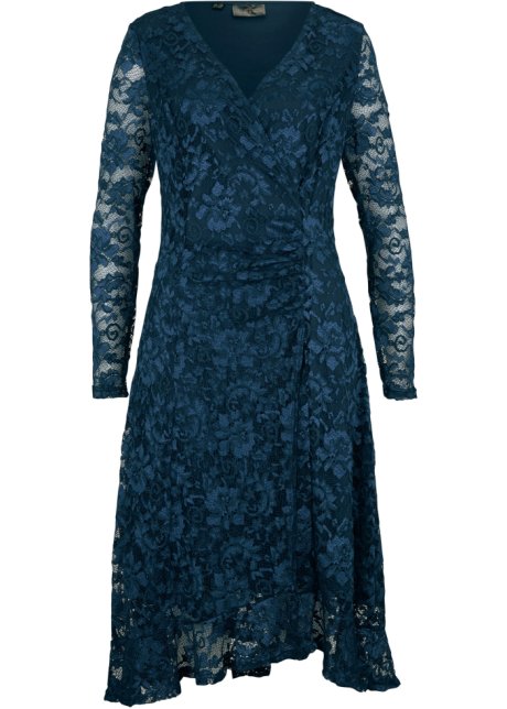 Thermisch apotheek verlegen Speelse, kanten jurk in wikkellook van bpc selection premium - donkerblauw,  N-maat