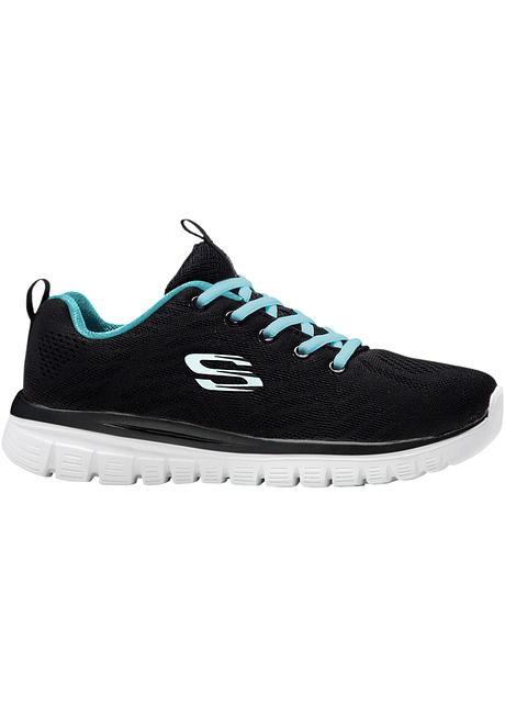 Skechers Zwarte sneaker memory foam - Schoenen.nl