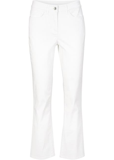 Comfortabele 5-pocket stretch broek met licht uitlopende pijpen - wit