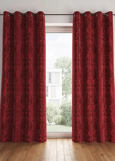 Isolerend verduisterend gordijn van jacquard (1 stuk), bonprix