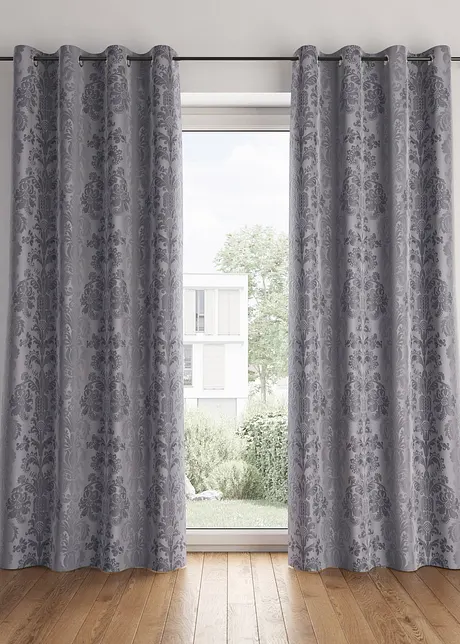 Isolerend verduisterend gordijn van jacquard (1 stuk), bonprix