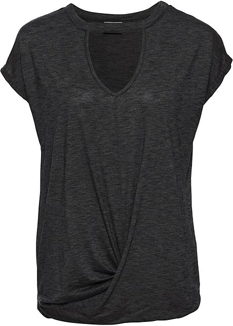 Shirt met cut-out - zwart