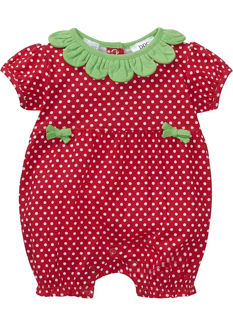 Baby jumpsuit met korte mouwen van biologisch katoen, bpc bonprix collection