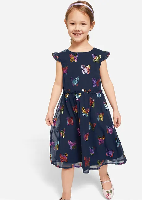 Chiffon jurk in A-lijn, bonprix