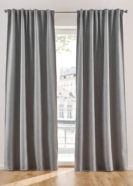 Verduisterend gordijn met lichte structuur (set van 2), bonprix