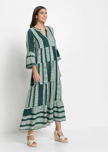 Maxi jurk met printvan soepele viscose, bonprix