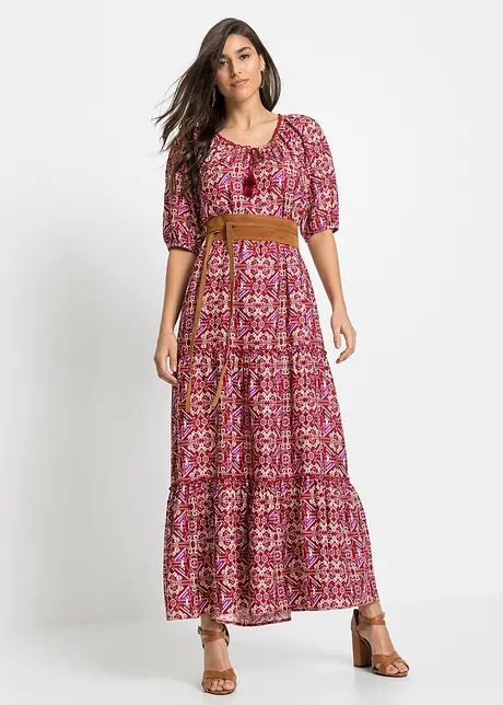 Gedessineerde maxi jurk van viscose, bonprix