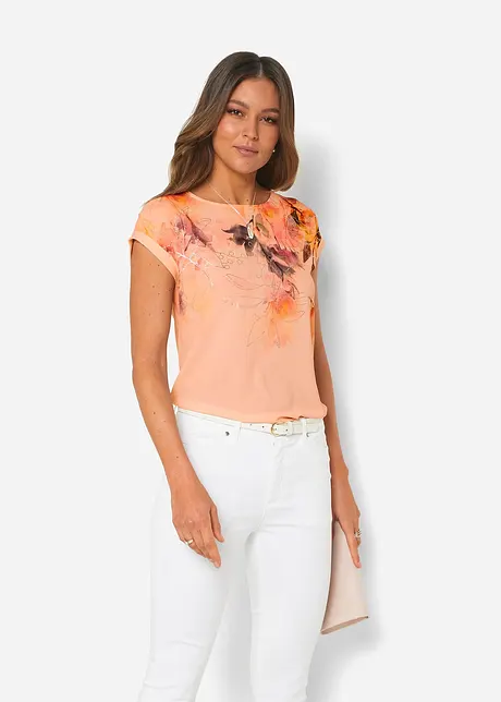 Blouse met bloemenprint, bonprix