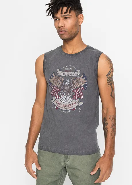 Muscle shirt in washed out look, bonprix