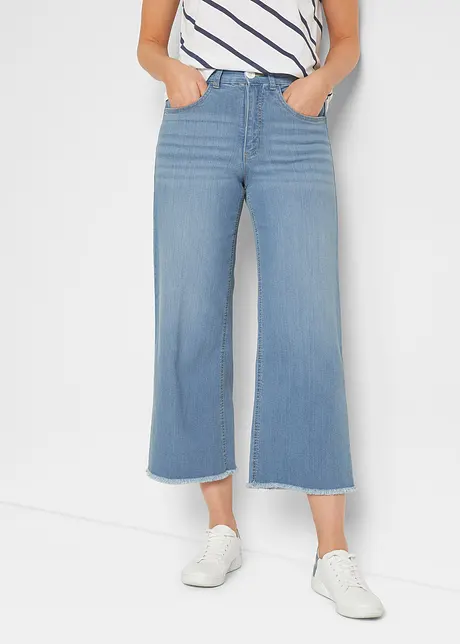 Comfort stretch 7/8 jeans, wide fit, bonprix