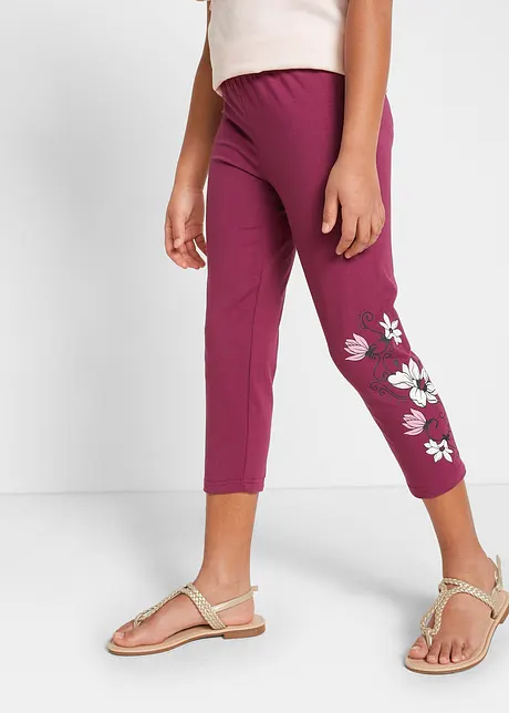 Meisjes 3/4 legging met biologisch katoen (set van 2), bonprix