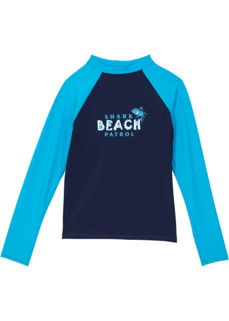 Sanctie Marco Polo Verlammen Leuk zwemshirt met UV bescherming - blauw met print