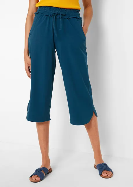 Wijde jersey 3/4 culotte met comfortband, bonprix