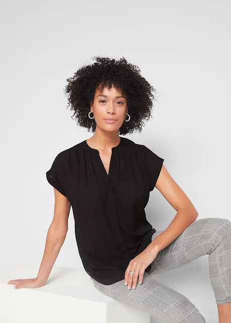 Blouse van crêpe georgette, bonprix