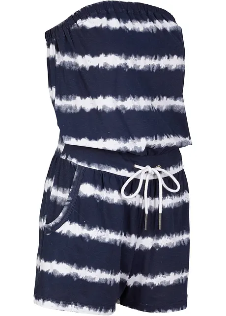 Strapless playsuit van biologisch katoen, bonprix