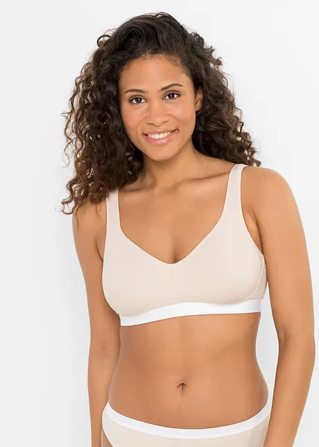 T-shirt bh zonder beugels (set van 2) met biologisch katoen, bonprix