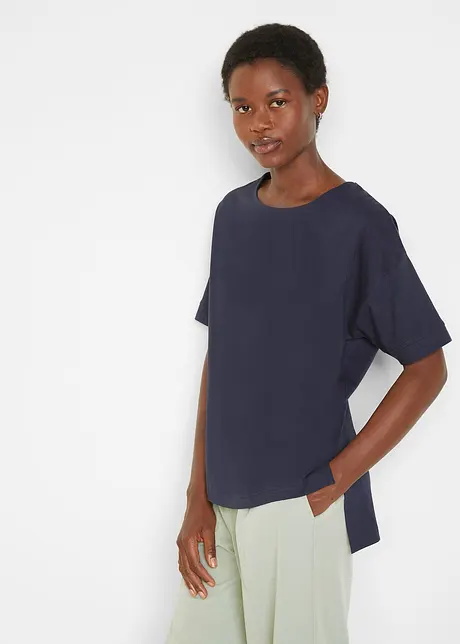 Oversized T-shirt met splitten opzij, bonprix