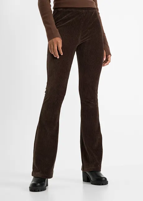 Wijd uitlopende legging van corduroy, bonprix