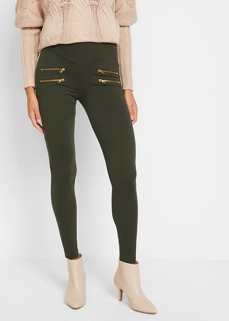 Legging met decoratieve ritssluitingen, bonprix