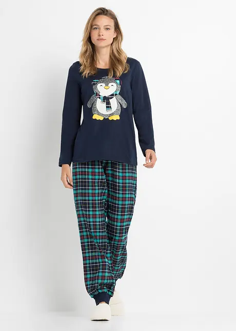 Pyjama met flanellen broek (2-dlg. set), bonprix