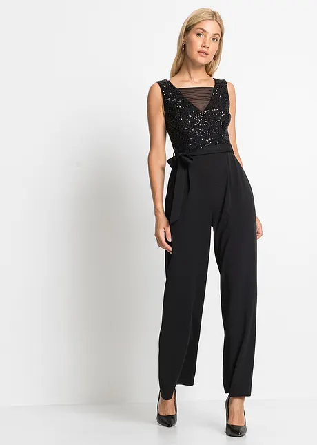 Jumpsuit met pailletten, bonprix