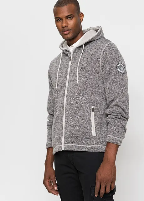 Gebreid fleece vest met teddy voering, bonprix