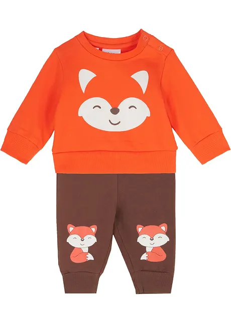 Baby sweater en sweatpants van biologisch katoen (2-dlg. set), bonprix