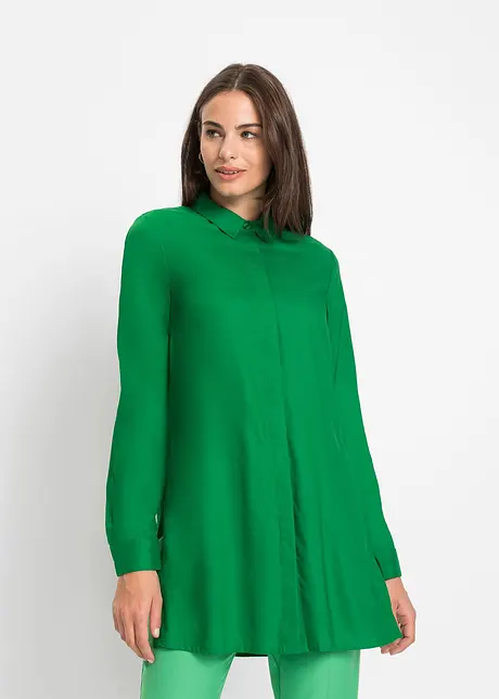 Lange blouse met splitten, bonprix