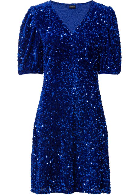forum enkel Tien Moderne jurk met prachtige pailletten - saffierblauw