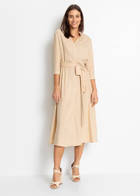 Midi jurk met 3/4 mouwen, BODYFLIRT