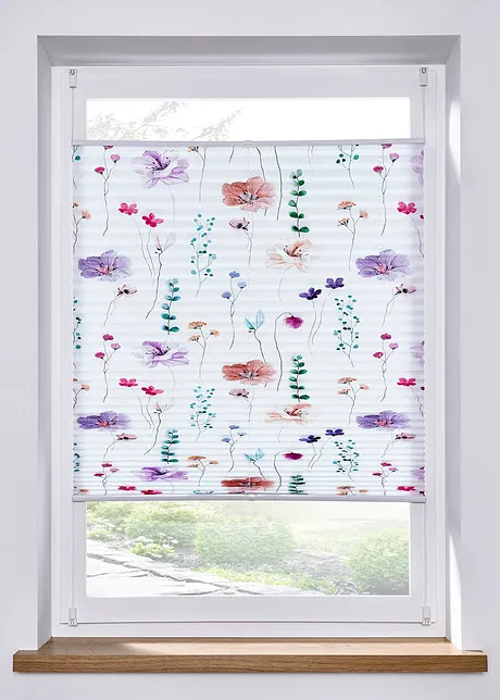 Plisségordijn met bloemenprint, bpc living bonprix collection