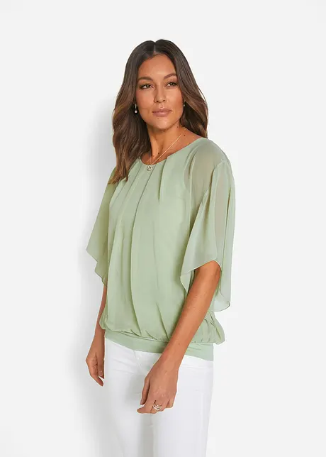Chiffon blouse met ondershirt, bonprix