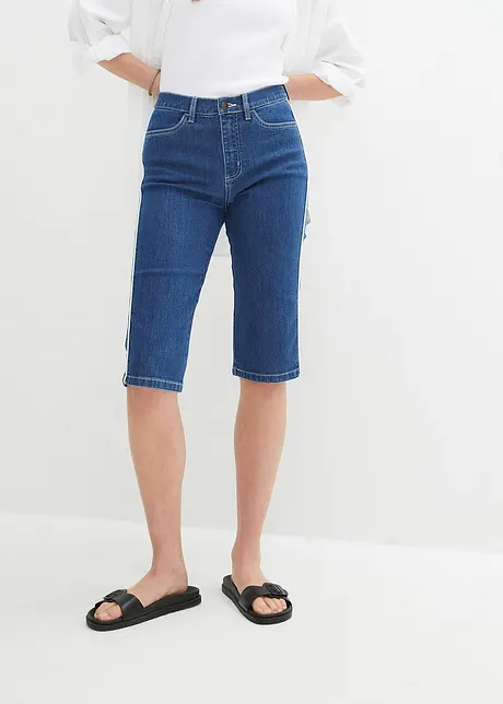 Slim fit high waist jeans bermuda, bonprix