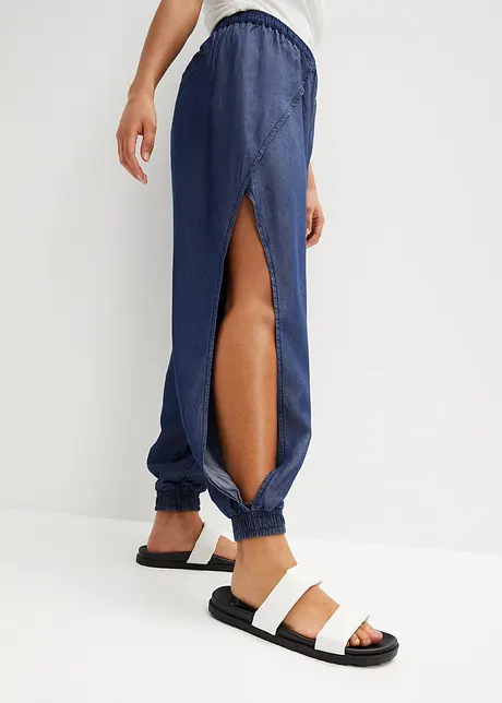 Losjes vallende jeans met splitten, bonprix