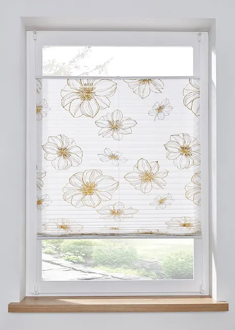 Plisségordijn met bloemenprint, bpc living bonprix collection