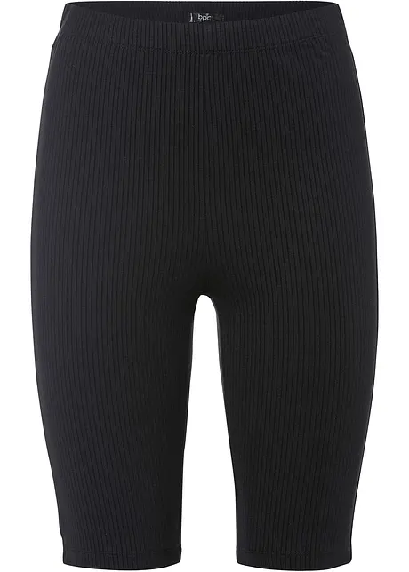 Comfortabele high waist biker short van geribde jersey, bonprix