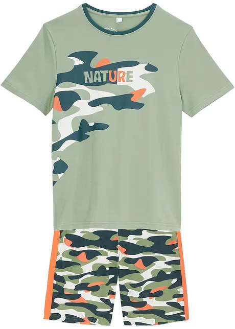 Jongens T-shirt en korte broek van katoen (2-dlg. set), bonprix