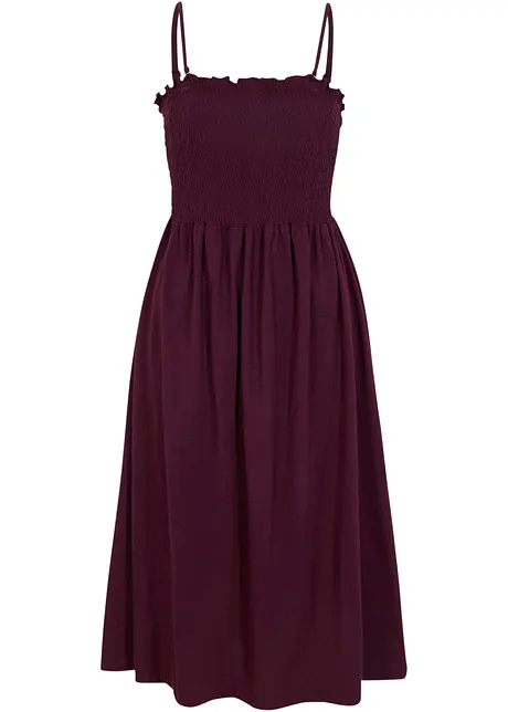 Jersey rok met smokwerk, kuitlang, bonprix