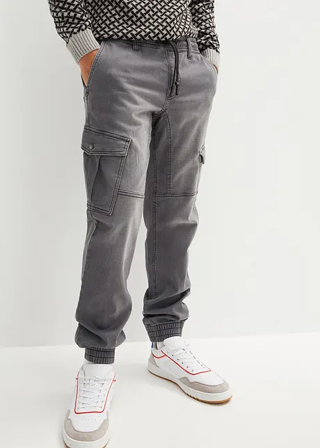 Regular fit jogging jeans met cargozakken, straight, bonprix