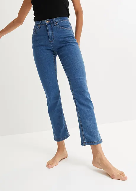 Wide leg stretch jeans, high waist, bonprix