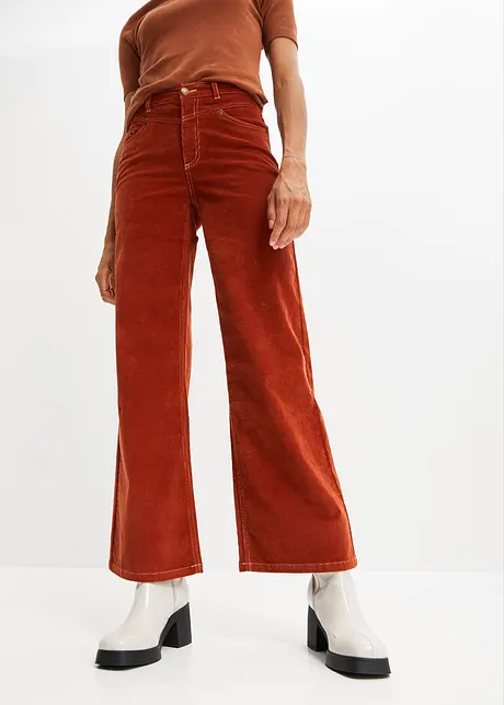 Stretch corduroy broek, wide, John Baner JEANSWEAR