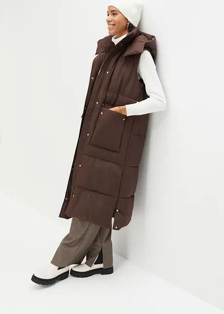 Bodywarmer van gerecycled polyester met afneembare capuchon, bonprix