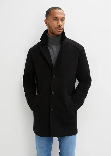 Korte coat met wol, bonprix