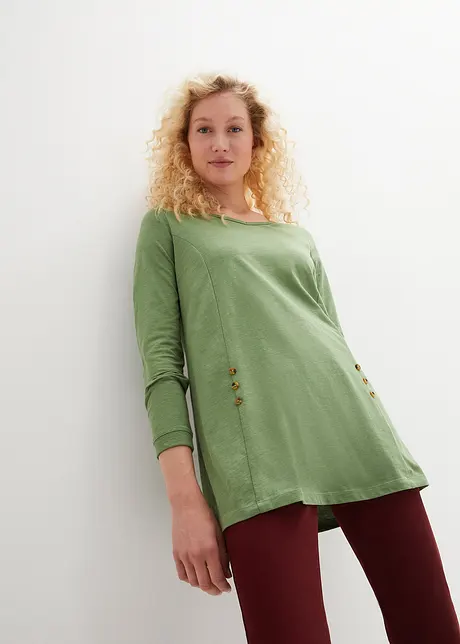 Katoenen longshirt in A-lijn, bonprix