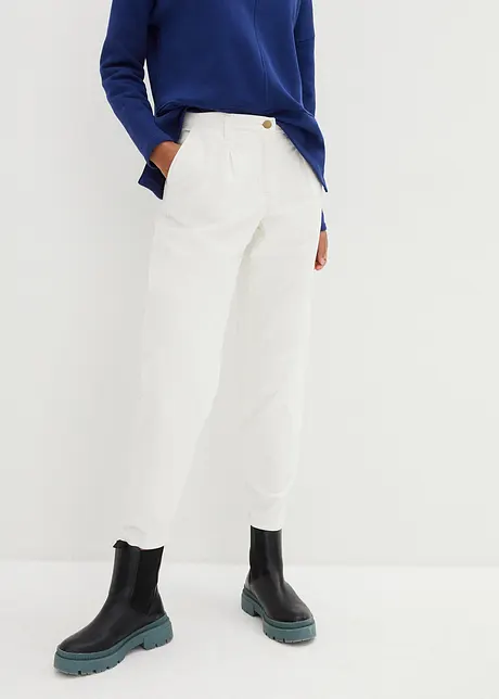 Corduroy broek met biologisch katoen, balloon fit, bonprix