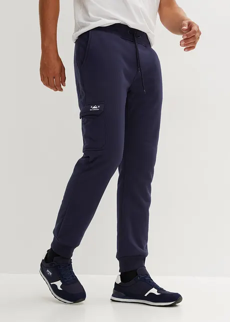 Thermo joggingbroek met cargozakken en teddy voering, bonprix