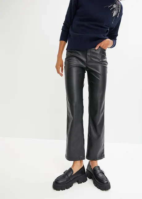 Cropped imitatieleren broek, RAINBOW