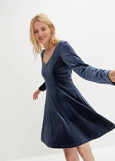 Fluwelen shirtjurk met lange mouwen, RAINBOW